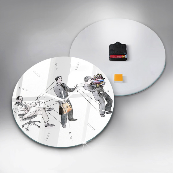 Reloj de cristal redondo Gente marioneta