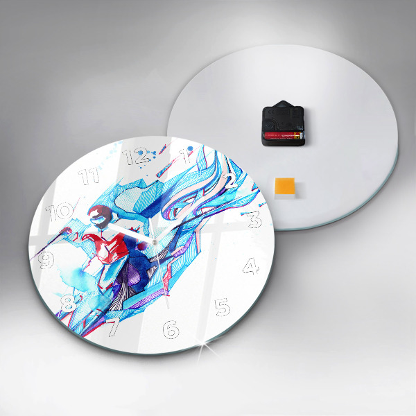 Reloj de pared redondo Esquiador