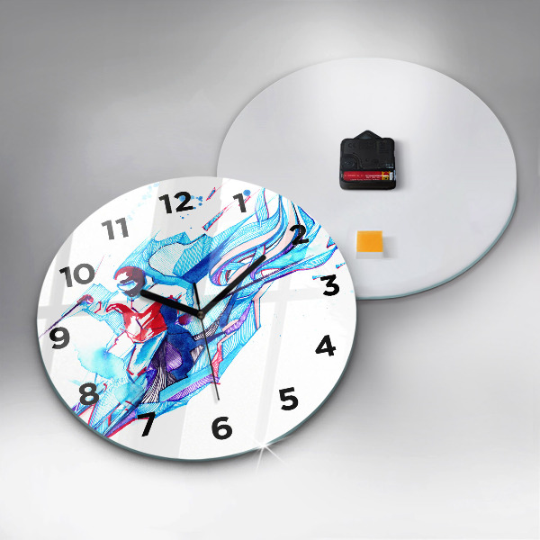 Reloj de pared redondo Esquiador