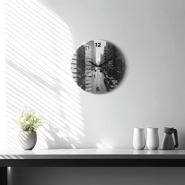 Reloj redondo pared Calles de Chicago