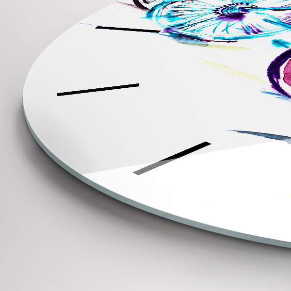 Reloj redondo pared Bicicletas urbanas de colores