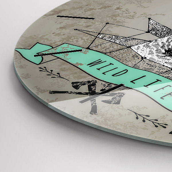 Reloj de pared redondo Cabeza de ciervo