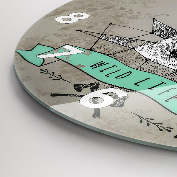 Reloj de pared redondo Cabeza de ciervo