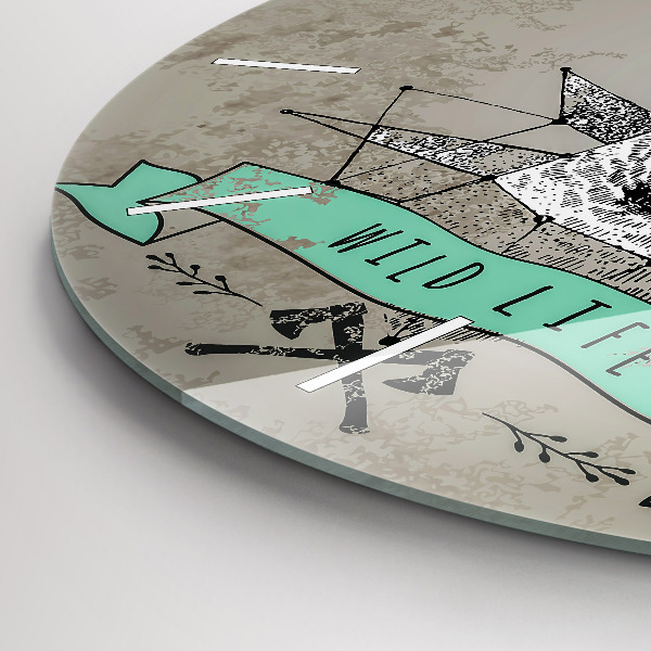 Reloj de pared redondo Cabeza de ciervo