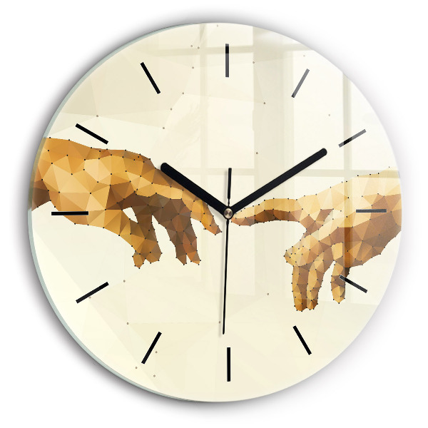 Reloj de cristal redondo Creación de Adán