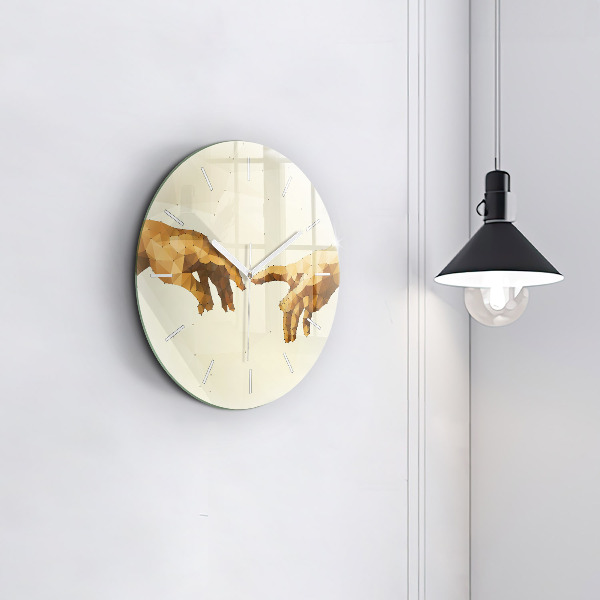 Reloj de cristal redondo Creación de Adán