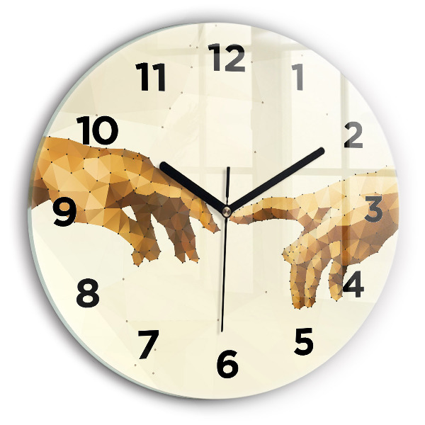 Reloj de cristal redondo Creación de Adán