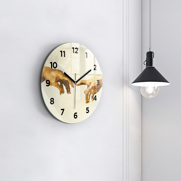 Reloj de cristal redondo Creación de Adán