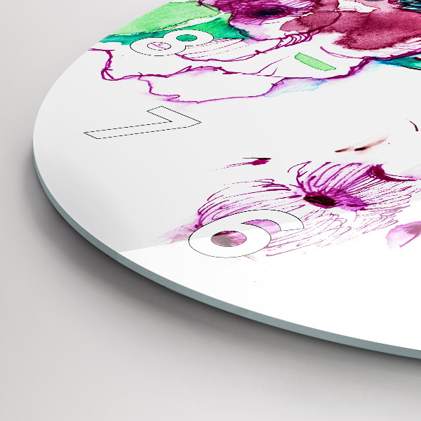 Reloj redondo pared Rostros de mujer con gafas