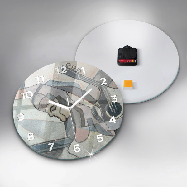 Reloj redondo pared Pintura abstracta