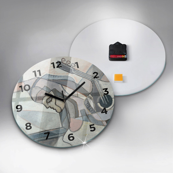 Reloj redondo pared Pintura abstracta