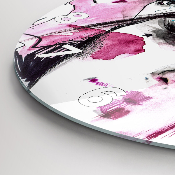 Reloj redondo pared Muchas caras abstracto