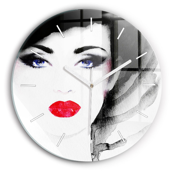 Reloj de pared redondo Retrato de mujer