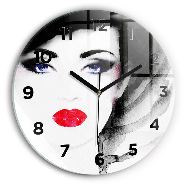 Reloj de pared redondo Retrato de mujer