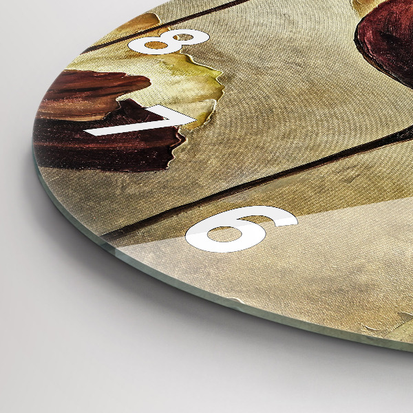 Reloj de pared redondo Amapolas pintadas