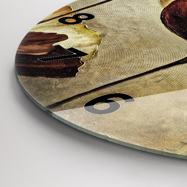 Reloj de pared redondo Amapolas pintadas