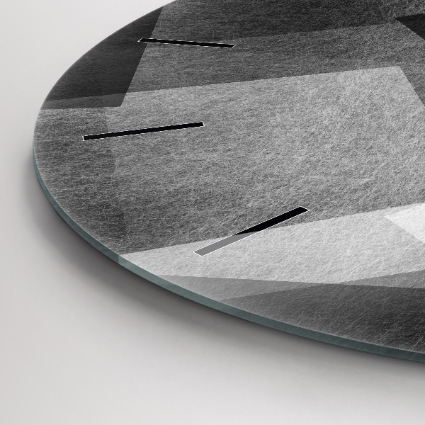 Reloj de cristal redondo Abstracción geométrica