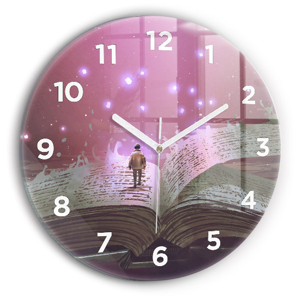 Reloj redondo pared Libro abstracto