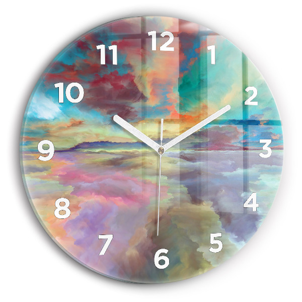 Reloj redondo pared Paisaje abstracto