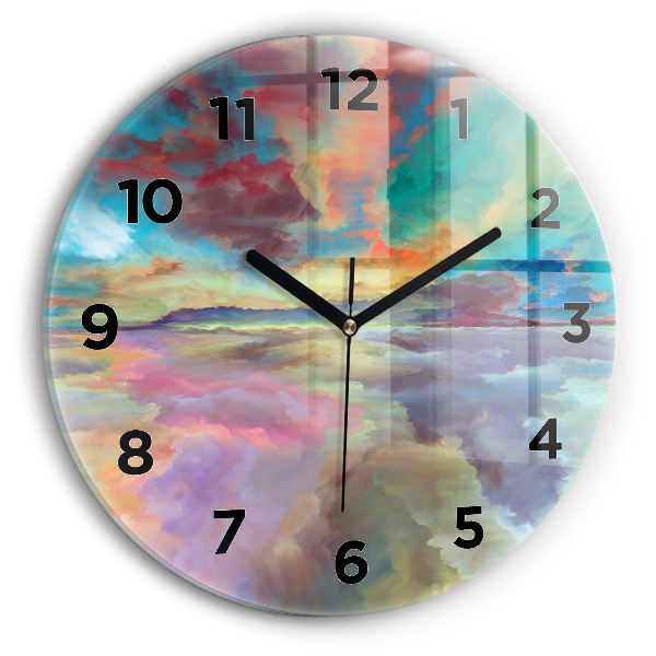 Reloj redondo pared Paisaje abstracto
