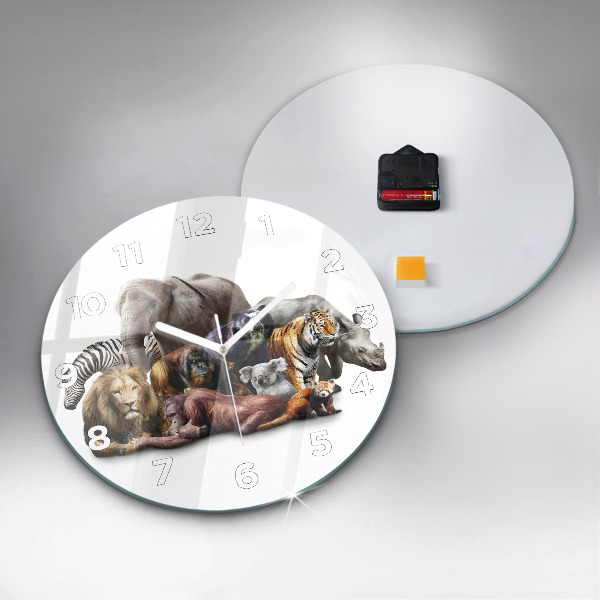 Reloj de pared redondo Animales salvajes