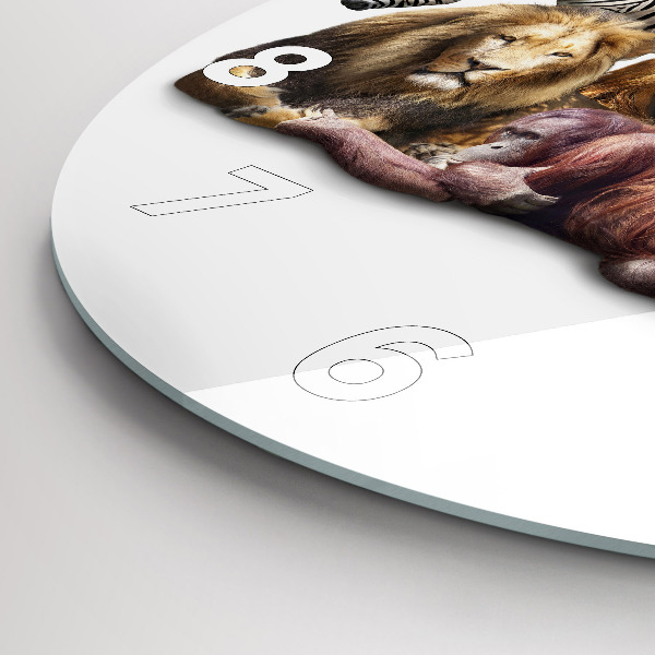 Reloj de pared redondo Animales salvajes