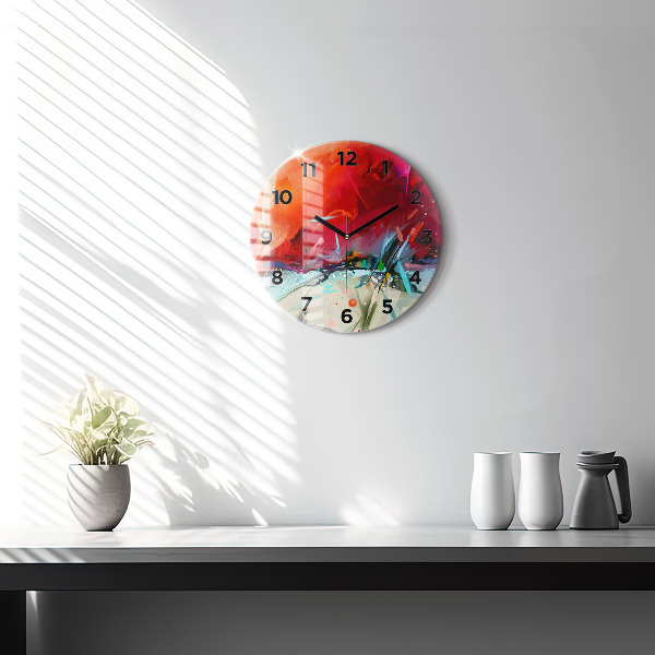 Reloj de cristal redondo Filas de especias