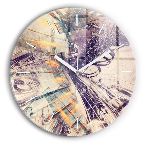 Reloj de pared redondo Mecanismo abstracto