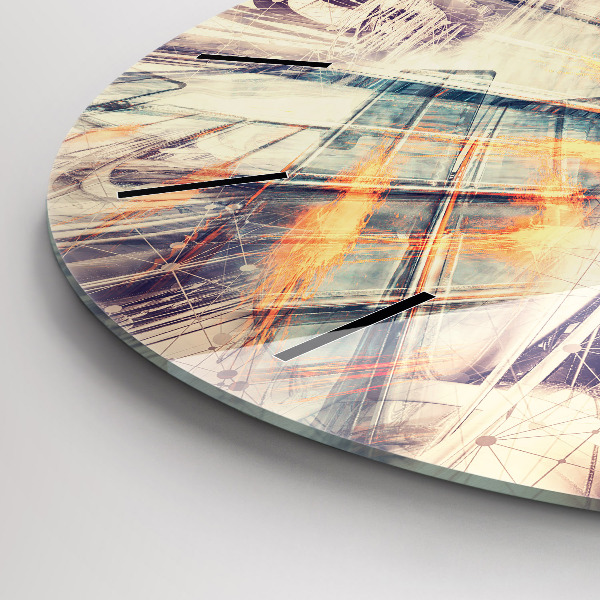 Reloj de pared redondo Mecanismo abstracto