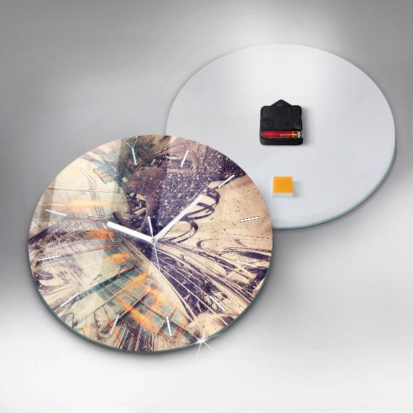 Reloj de pared redondo Mecanismo abstracto