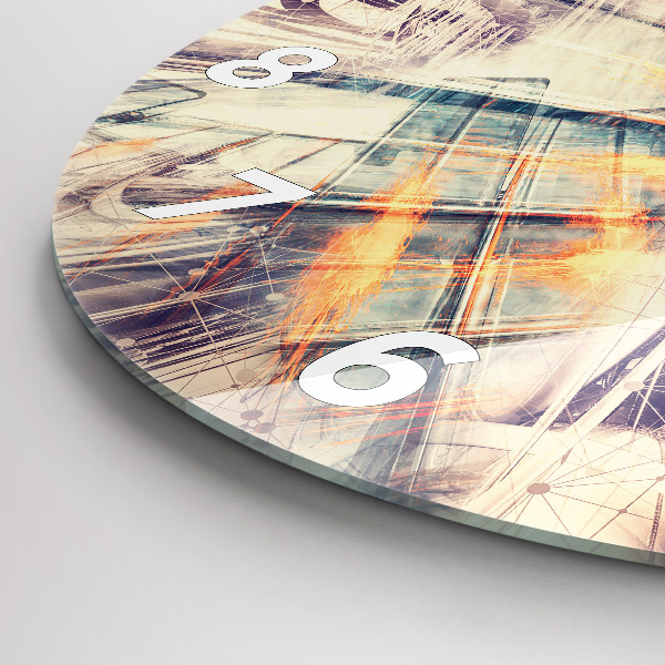 Reloj de pared redondo Mecanismo abstracto