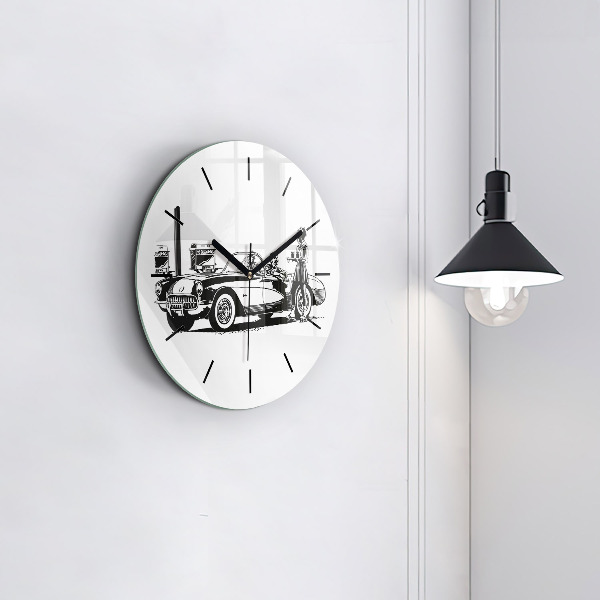 Reloj de pared redondo Ilustración retro