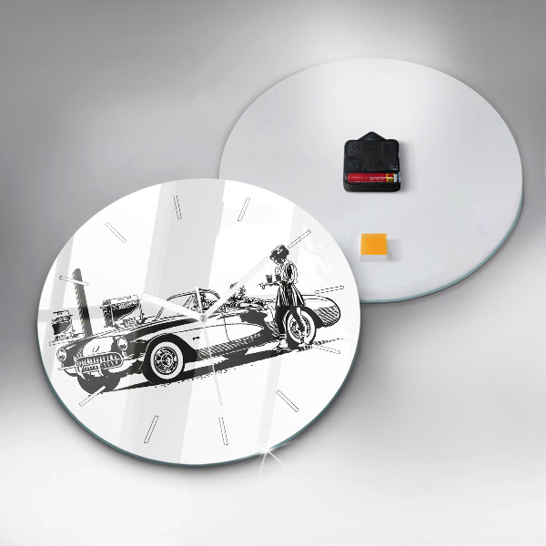 Reloj de pared redondo Ilustración retro