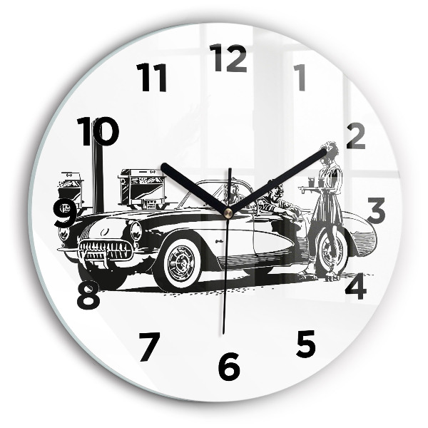 Reloj de pared redondo Ilustración retro