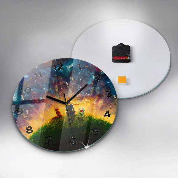 Reloj de pared redondo Principito abstracto