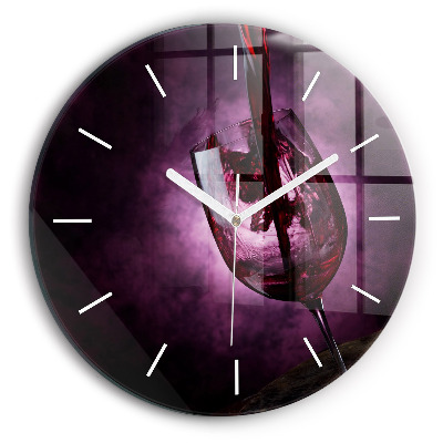 Reloj redondo pared Copa de vino