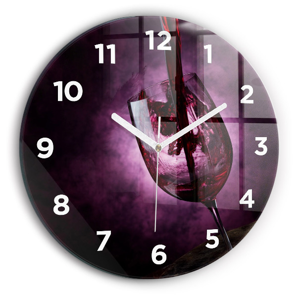 Reloj redondo pared Copa de vino