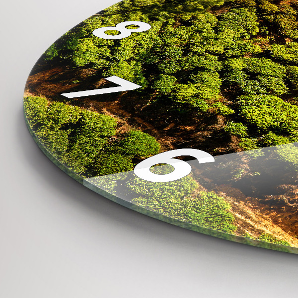 Reloj de cristal redondo Colina del té