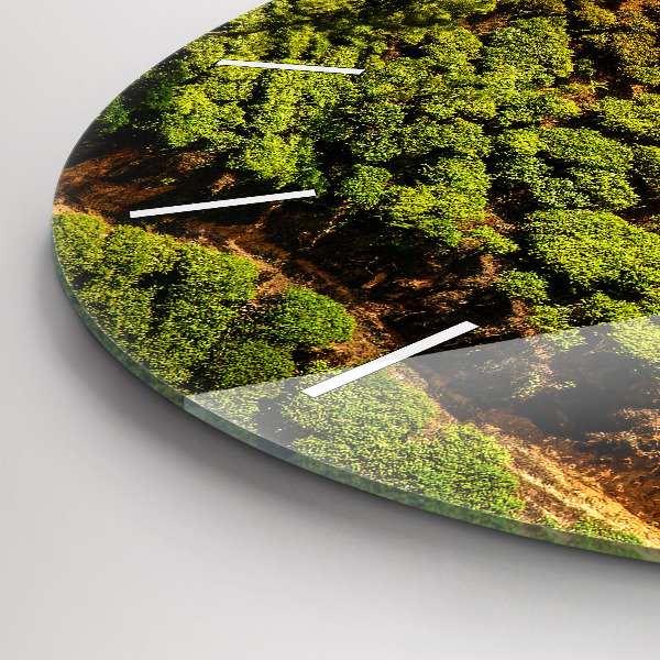 Reloj de cristal redondo Colina del té