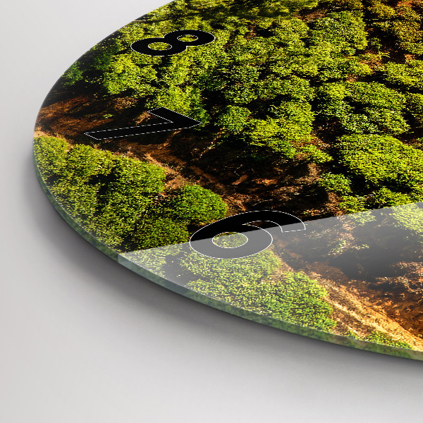 Reloj de cristal redondo Colina del té