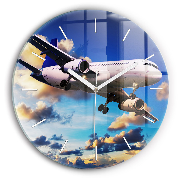 Reloj de pared redondo Plano de nubes