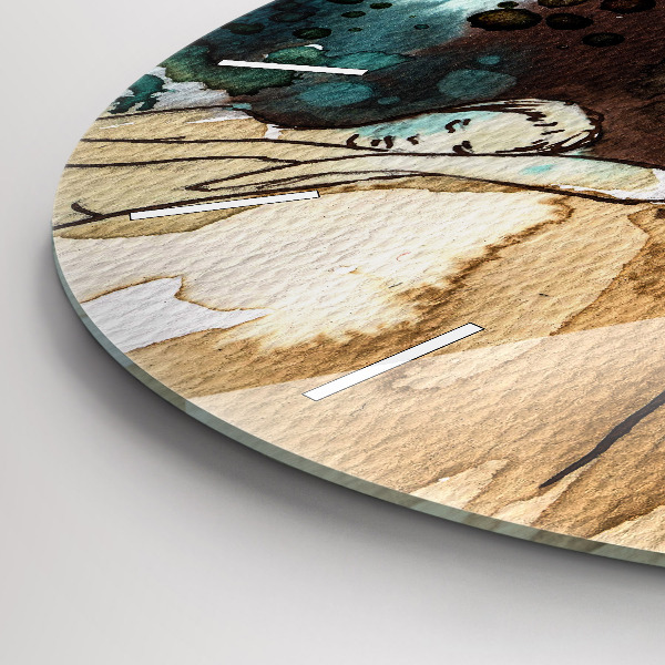 Reloj redondo pared Abstracción Mujer