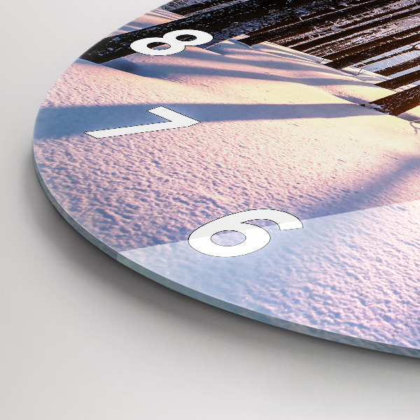 Reloj redondo pared Bosque al atardecer