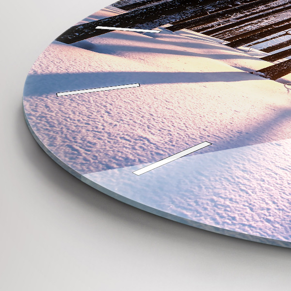 Reloj redondo pared Bosque al atardecer