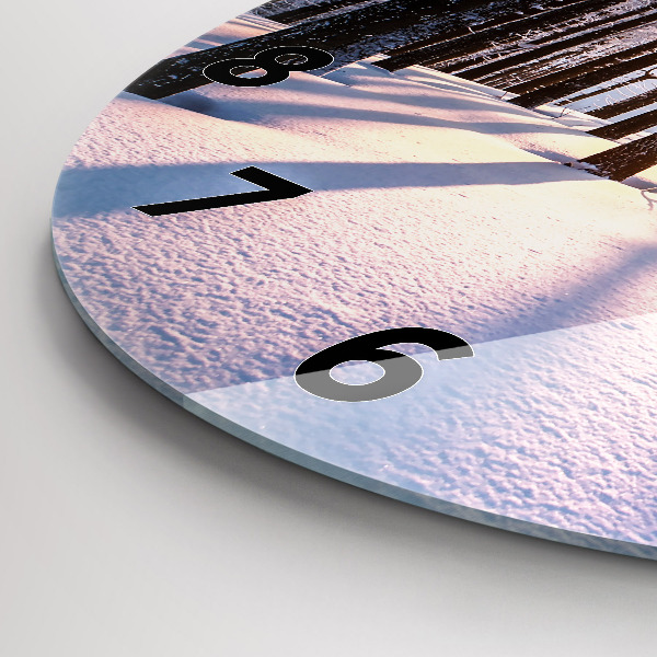 Reloj redondo pared Bosque al atardecer