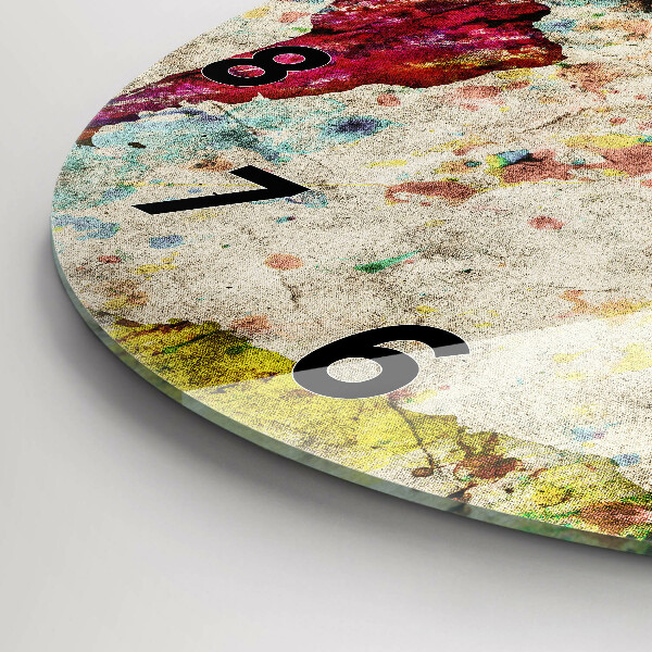 Reloj redondo pared Mapamundi de colores