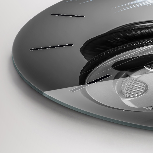 Reloj redondo pared Micrófono y auriculares