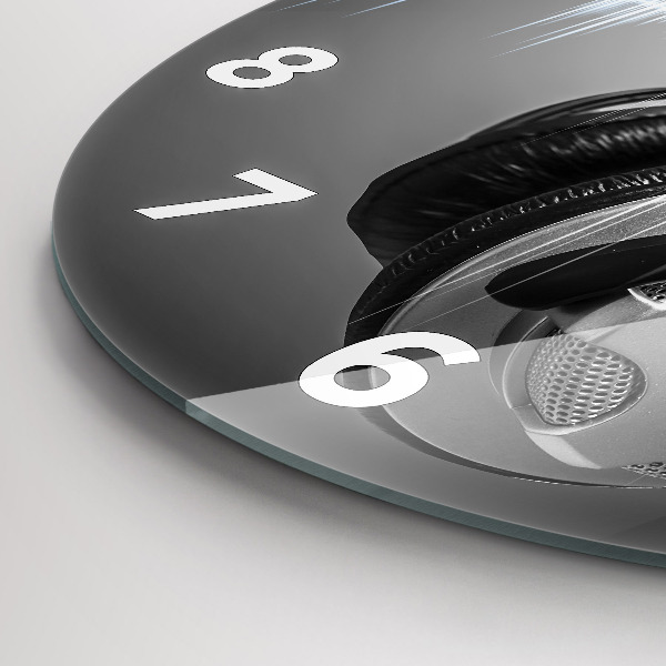 Reloj redondo pared Micrófono y auriculares