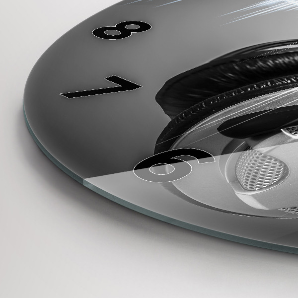 Reloj redondo pared Micrófono y auriculares