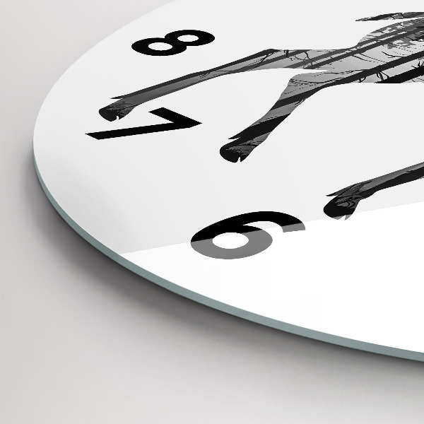 Reloj de pared redondo Silueta de un ciervo Bosque